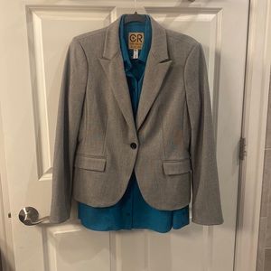 Women’s Express Blazer Size 12 with CR Ranchwear SunSmart Teal Button Up Medium